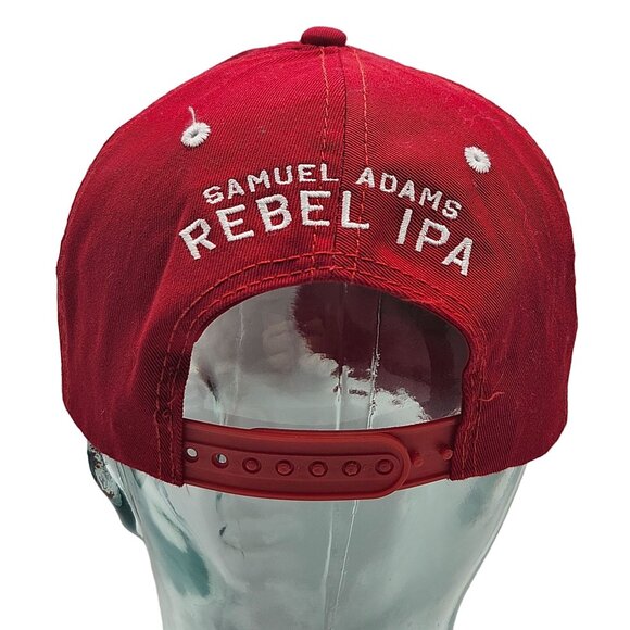 Samuel Adams Rebel IPA Red Adjustable Snapback Hat Beer Brewery Breweriana - Picture 6 of 12
